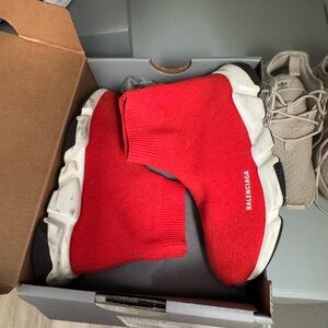 Balenciaga Red Men's Sock Sneakers